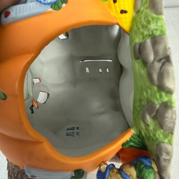 Partylite Ceramic Pumpkin House Tealight Holder Fall Decor Hand-Painted Vibrant - Picture 9 of 14